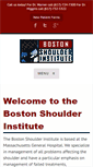 Mobile Screenshot of bostonshoulderinstitute.com