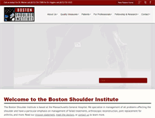 Tablet Screenshot of bostonshoulderinstitute.com